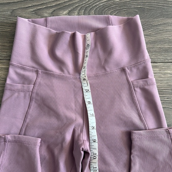 Kyodan Purple High-Rise Leggings Stretch Fit ribbed - Picture 9 of 11
